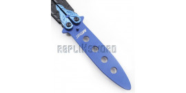 Couteau Papillon Balisong Entrainement Blue MT-872BL