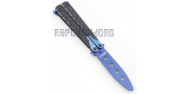 Couteau Papillon Balisong Entrainement Blue MT-872BL