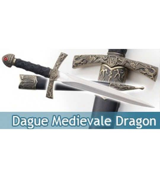 Dague Medievale Dragon Couteau Moyen Age Decoration