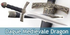 Dague Medievale Dragon Couteau Moyen Age Decoration