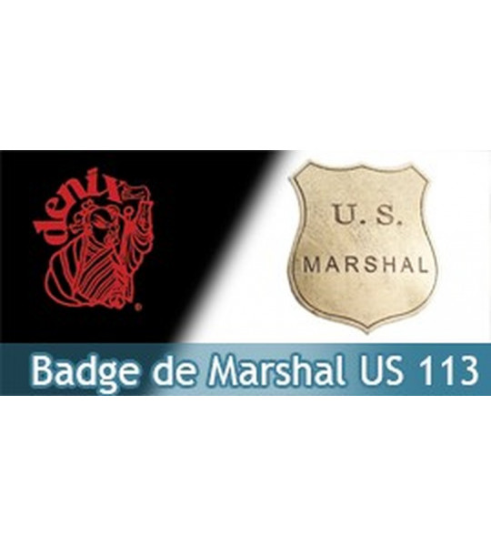 Badge Etoile de Marshal US Denix Badge Acier 113