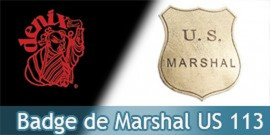 Badge Etoile de Marshal US Denix Badge Acier 113