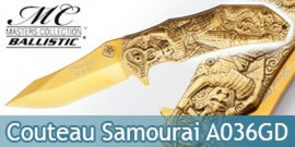 Couteau Pliant Gold Samourai MC-A036GD