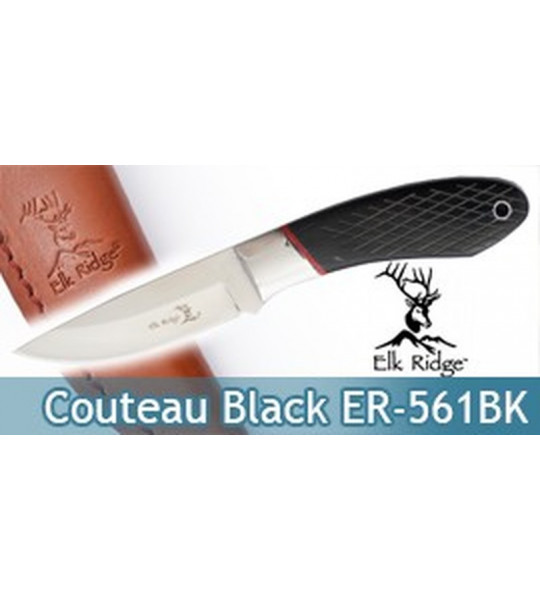 Couteau de Chasse Rustique Black Edition ER-561BK