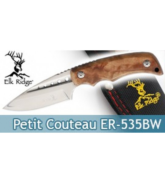 Petit Couteau de Chasse Elk Ridge Lame Fixe ER-535BW