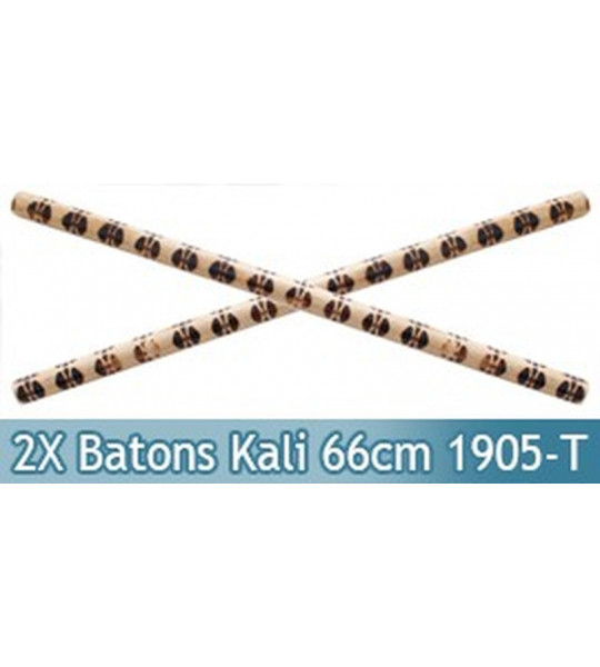 Set 2 Batons Kali en Bois Entrainement 66cm 1905-TX2