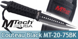 Couteau Black MtechDague MT-20-75BK