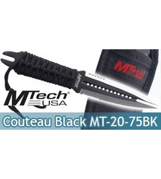 Couteau Black MtechDague MT-20-75BK