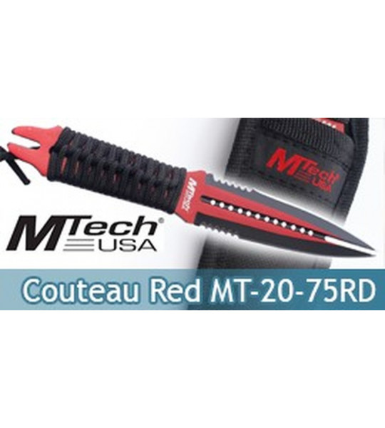 Couteau Red MtechDague MT-20-75RD