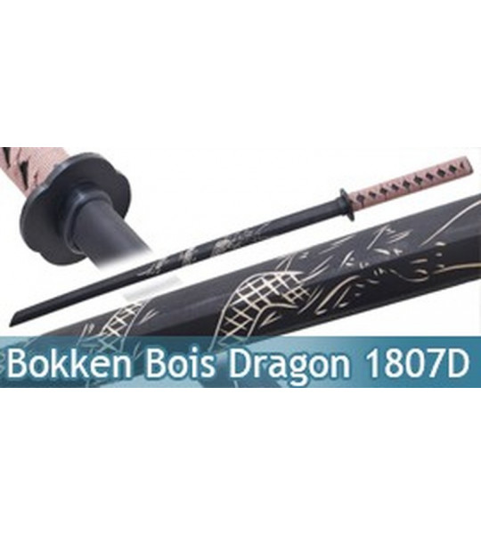 Bokken Epee en Bois Sabre Entrainement Dragon 1807D