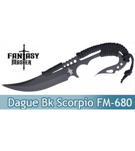 Couteau Black Scorpio Dague Poignard Fantasy FM-680