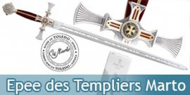 Epee des Templiers Marto Lame Damas Chevalier Templier