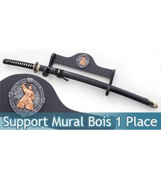 Support Mural en Bois 1 Place Epee Presentoir Plaque Katana