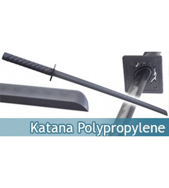 Katana en Polypropylene Epee Sabre Noir ABS Entrainement