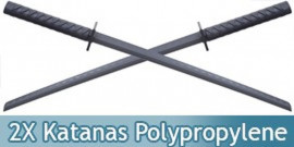 2X Katanas en Polypropylene Epee Sabre ABS