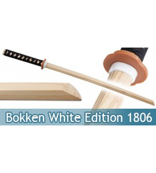 Bokken Epee en Bois Sabre Entrainement White Edition