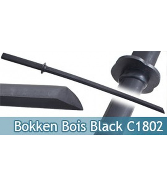 Bokken Epee en Bois Sabre Entrainement Black Edition