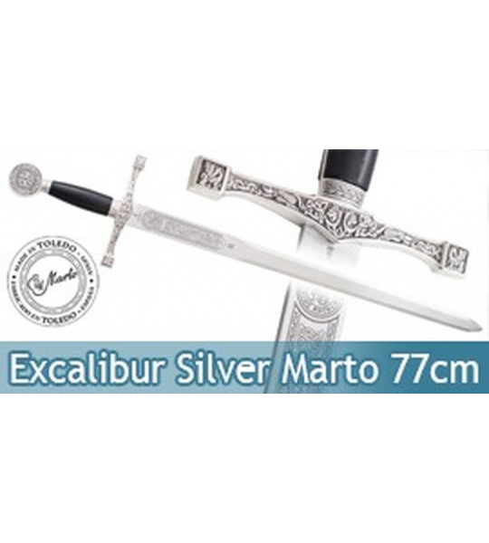 Epee Excalibur a une Main Silver Edition Marto 77cm
