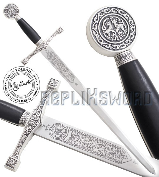 Epee Excalibur a une Main Silver Edition Marto 77cm