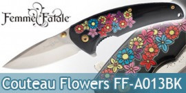Couteau de Poche Femme Fatale Flowers FF-A013BK