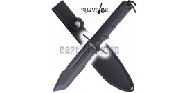 Couteau de Chasse Survivor Poignard HK-796TB Black Edition