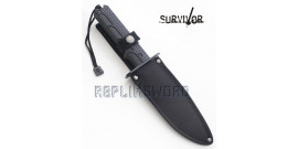 Couteau de Chasse Survivor Poignard HK-796TB Black Edition