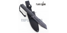 Couteau de Chasse Survivor Poignard HK-796TB Black Edition