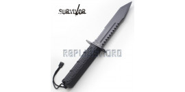 Couteau de Chasse Survivor Poignard HK-796TB Black Edition