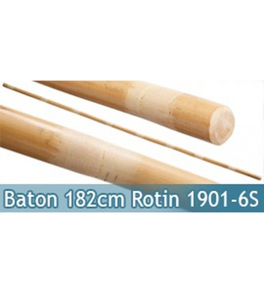 Baton Entrainement 182cm Bois Rotin 710grs BO Droit 1901-6S