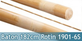 Baton Entrainement 182cm Bois Rotin 710grs BO Droit 1901-6S