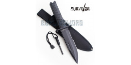 Couteau de Chasse Survivor Poignard HK-796BK Black