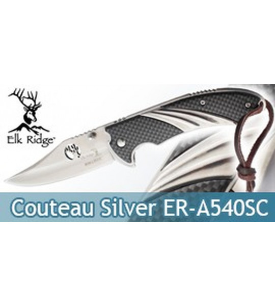 Couteau Pliant Silver Chasseur Elk Ridge ER-A540SC