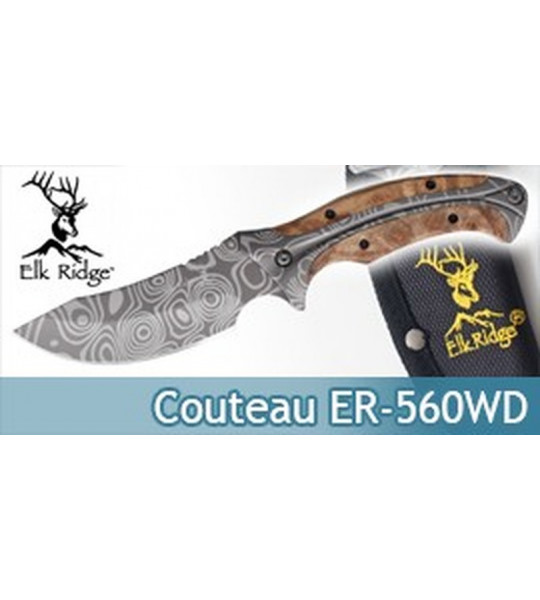 Couteau de Chasseur Poignard Elk Ridge ER-560WD