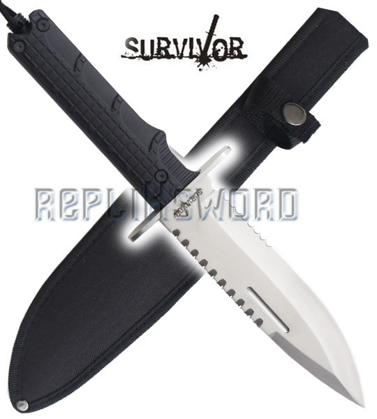 Couteau de Chasse Survivor Poignard HK-796SL Silver Edition