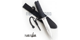 Couteau de Chasse Survivor Poignard HK-796SL Silver Edition