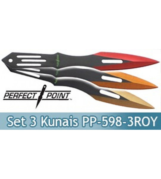 Set de 3 Couteau de Lancer Kunais Perfect Point