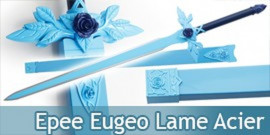 Sword art Online Epée Eugeo Lame Acier Blue Rose