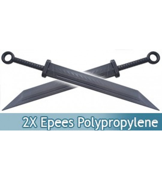 Lot 2 Epees Polypropylene Sabre Entrainement E476-PPX2