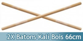 Set 2 Batons en Kali Arts Martiaux Bois 71cm SE-607X2