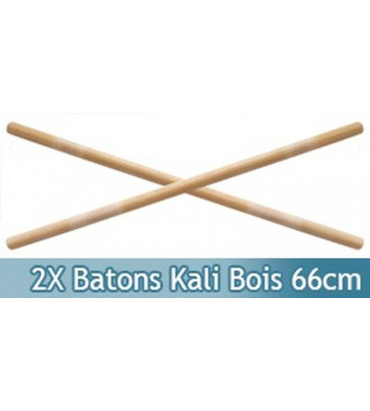 Set 2 Batons en Kali Arts Martiaux Bois 66cm SE-607X2