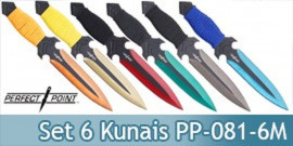 Set 6 Couteaux Lancer Kunais Perfect Point PP-081-6M