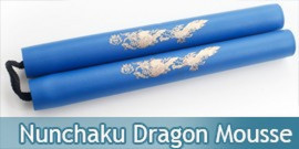 Nunchaku Dragon Mousse Bleu Entrainement 801-BL