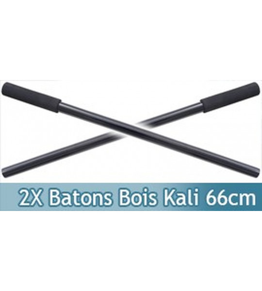 2X Batons Kali en Bois Entrainement 66cm 1905-BFX2
