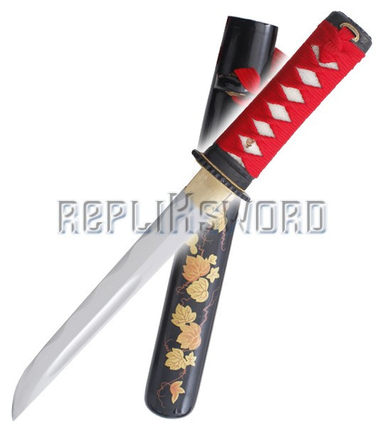 Tanto Red Flowers Lame Maru DB-T07