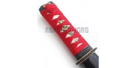 Tanto Red Flowers Lame Maru DB-T07