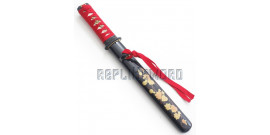 Tanto Red Flowers Lame Maru DB-T07