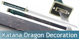 Katana Green Dragon Decoration Sabre Epee