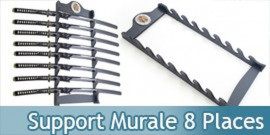 Support Bois Murale 8 Places Samourai Presentoir WS-8WX