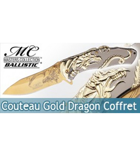 Couteau Gold Dragon Coffret Cadeau Couteau Pliant