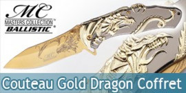 Couteau Gold Dragon Coffret Cadeau Couteau Pliant